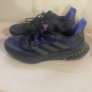Adidas Black and Purple Athletic Sneakers